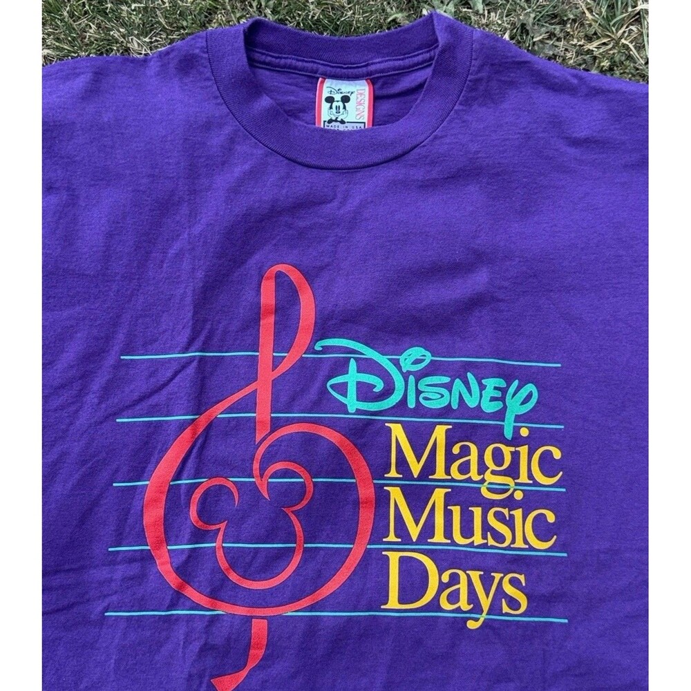 Walt Disney World Vintage Shirt 20th Anniversary 90s Magic Music Days Size L